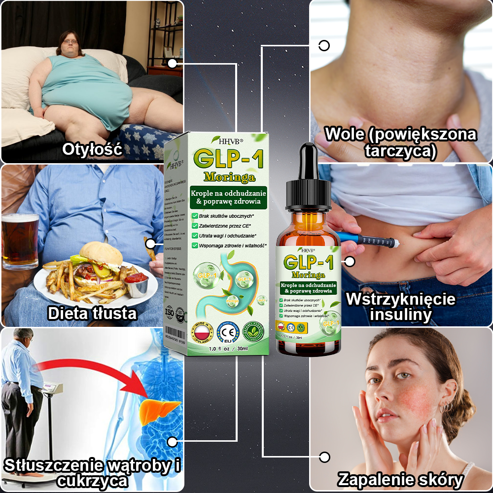 👑 Polecane przez Klinikę Mayo | Oficjalny sklep | HHVB® Krople odchudzające i wspomagające zdrowie GLP-1 z moringą 🔥 (Produkt spalający tłuszcz klasy spożywczej – opracowany przez Towarzystwo Badań nad Otyłością)